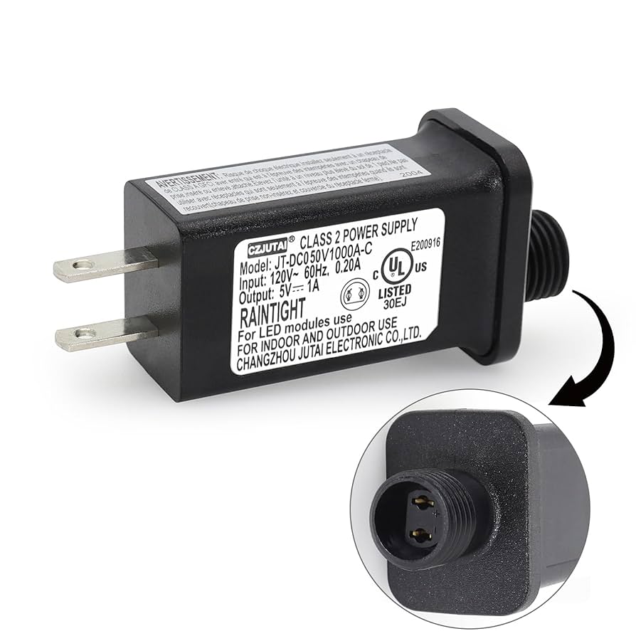 Amazon.com: PremierAdapter CZJUTAI JT-DC050V1000 5V1A IP44